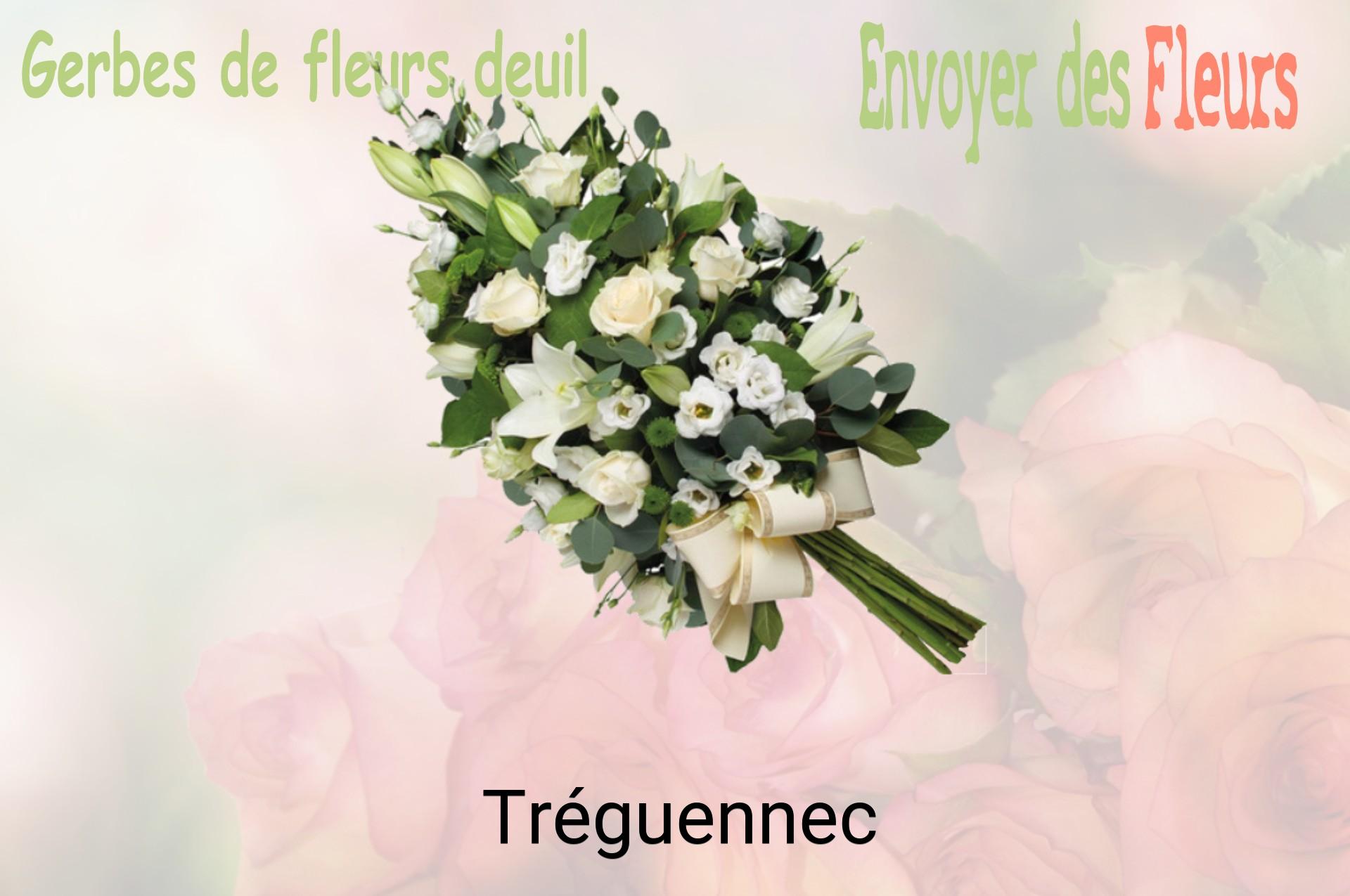 Gerbe de fleurs de deuil livrée à Tréguennec